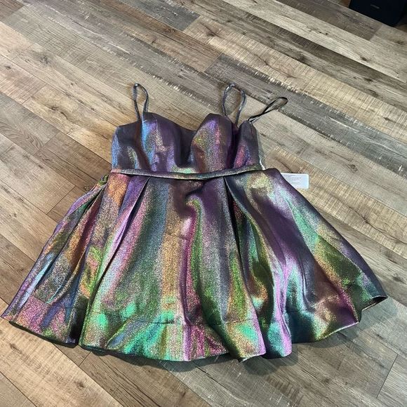 Multicolor Metallic Dress - Picture 2 of 8